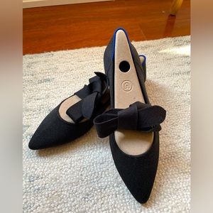 Rothy’s Pointed Black Mary Jane Flats in size 8.5
